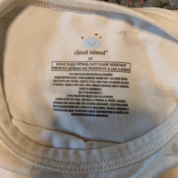 Cloud Island 4T Cream Weiner Dog Print Pajama Set - Picture 2 of 2